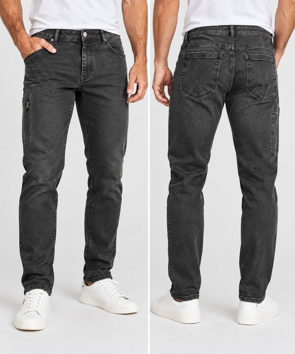 BYLT Premium Basics Men's 33 Black Stretch Pants Side Zip 29 Inseam